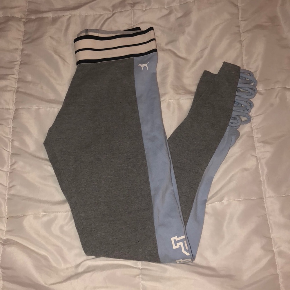 Gray and blue PINK leggings!